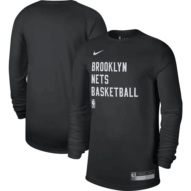 Men's Brooklyn Nets Black 2023/24 Legend On-Court Practice Long Sleeve T-Shirt